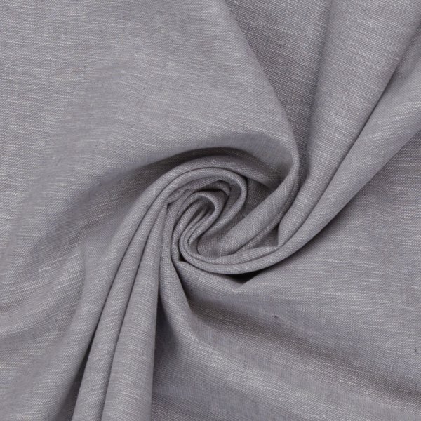 Leinen- Baumwoll Mischgewebe "Paul" hellgrau meliert